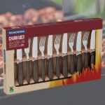 kit de Talheres para churrasco Jumbo Tramontina 12 peças Conjunto de Churrasco natural cabo preto jogo de talheres, Plenus na Amazon