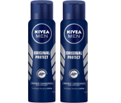 Kit Desodorante Antitranspirante Aerossol Original Protect 48h – NIVEA MEN – 150ml (2 unidades) na Amazon