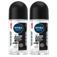 Kit Desodorante Antitranspirante Nivea Men Roll On Invisible Black & White 50ml na Shopee