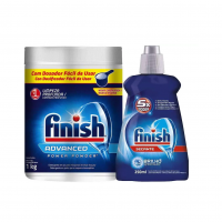 Kit Detergente Em Pó Para Lava-Louças Finish - 1kg + Secante Para Lava-louças 250ml na Magazine Luiza
