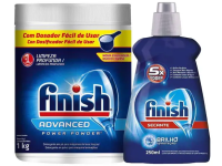 Kit Detergente em Pó para Lava-Louças Finish – 1kg + Secante para Lava-louças 250ml na Magazine Luiza