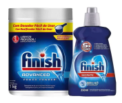 Kit Detergente em Pó para Lava-Louças Finish – 1kg + Secante para Lava-louças 250ml na Magazine Luiza