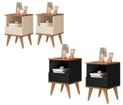 Kit Duas Mesas De Cabeceira Retrô Pés Palito Em Madeira Maciça – Pix – Várias Cores – DULLAR MÓVEIS na Magazine Luiza