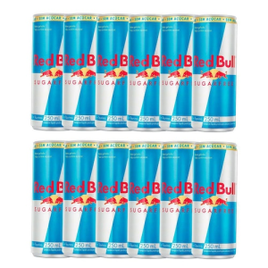 Kit Energético Red Bull Sugarfree 250ml - 12 Unidades na Extra
