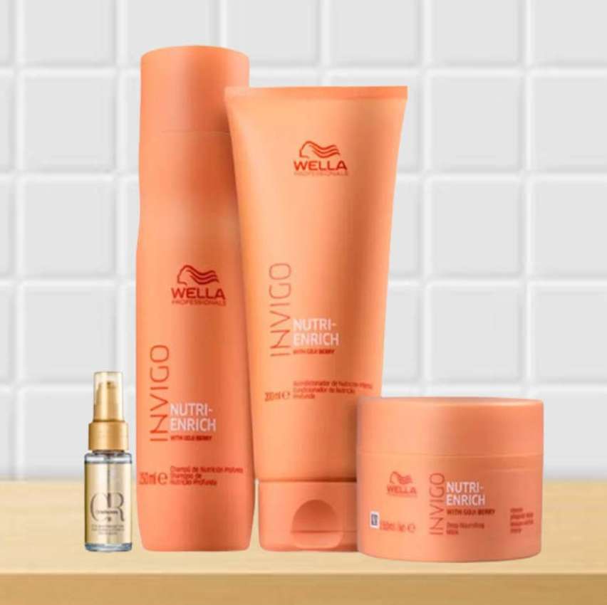 Kit Enrich Shampoo, Condicionador, Máscara e Oil Reflections – Wella – Wella Professionals na Magazine Luiza