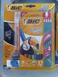 Kit Escolar, BIC, 12 Lápis de Cor + 4 Lápis Preto Evolution + 2 Canetas Cristal Dura + 1 Borracha + 1 Apontador na Amazon
