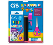 Kit Escolar CIS – 9 Peças – Rosa na Amazon