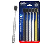 Kit Escova de Dente Adulto, 5 Unidades, Cerdas de Carvão Ativo, Macia OralGos na Amazon