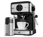 Kit Espresso Oster – Cafeteira Double e Moedor de Café Elétrico Inox – 127V na Amazon