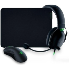 Kit Gamer Razer Battle Bundle, Mouse Gamer DeathAdder V2 + Headset Gamer BlackShark V2 X + Mousepad Gigantus V2 na Webfones