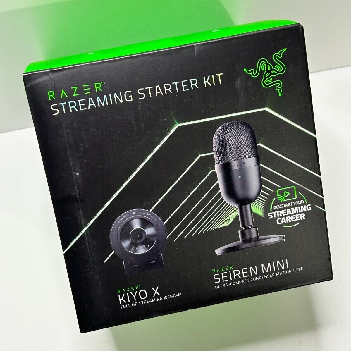 Kit Gamer Razer Streaming Starter Kit Kiyo X, Seiren Mini Bundle,US Target Packaging – RZ88-03450100-B3U1 na KaBuM!