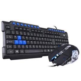 Kit Gamer Vinik VX Gaming Grifo Teclado ABNT2 Preto/Azul + Mouse LED Azul - 30087 na KaBuM!