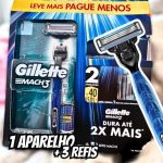 Kit Gillette Mach3 Aparelho de Barbear 1 Ud + Cargas 3 Uds na Amazon