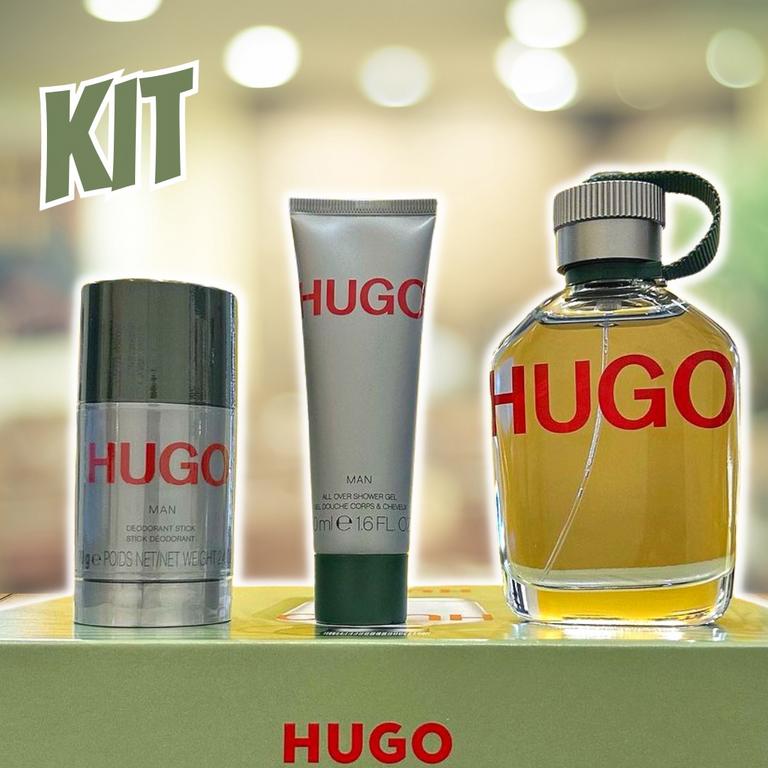 Kit Hugo Man EDT 125ml + Shower Gel 50ml + Deodorant 75ml na Amazon
