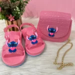 Kit Infantil Stitch Sandália e Bolsa Feminina na Shopee