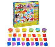Kit Inicial de Letras Play-Doh, com 26 Carimbos e 6 Potes na Amazon