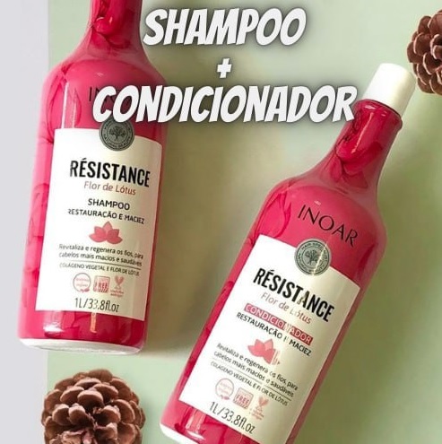 Kit Inoar Résistance Flor de Lótus Salon Duo Shampoo e Condicionador, Inoar na Amazon