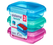 Kit Lancheira Collection Recipientes de armazenamento de alimentos, azul, verde, rosa na Amazon