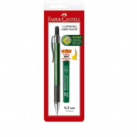 Kit Lapiseira 0.5mm Com Grafite, Faber-Castell, Grip Matic Metal, SM/05GM, Cores Sortidas na Amazon