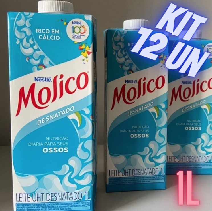 Kit Leite Desnatado Molico 1L 12 Unidades na Magazine Luiza
