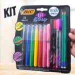 Kit Lettering BIC, 6 Brush Pens + 1 Marcador Pastel Rosa + 2 Intensity Ponta Fina + 2 Intensiy Ponta Média + 2 Lápis na Amazon