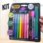 Kit Lettering BIC, c/ 6 Brush Pens + 1 Pincel Marcador Pastel Rosa + 2 Intensity Ponta Fina + 2 Intensiy Ponta Média + 2 Lápis Pretos, 971080, Multicor na Amazon