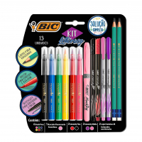 Kit Lettering BIC, Com 6 Brush Pens + 1 Pincel Marcador Pastel Rosa. na Amazon
