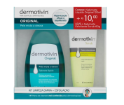Kit limpeza diária Dermotivin original – Sabonete líquido + Sabonete cremoso esfoliante na Amazon
