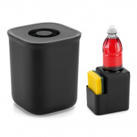 KIT Lixeira 4,00 Lts/Porta Detergente/Bucha Preto na Amazon