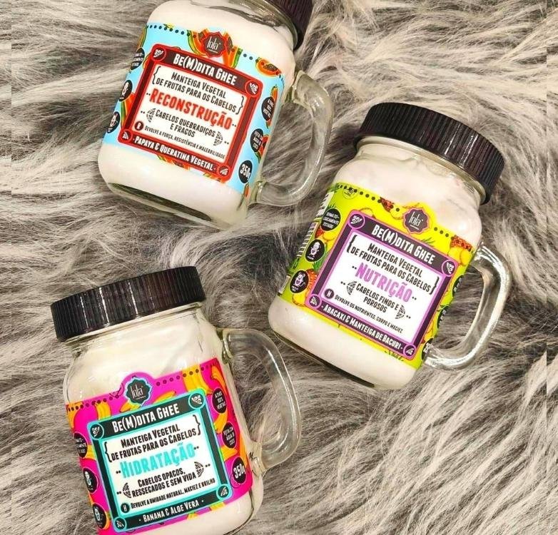 Kit Lola Cosmetics Be(M)dita Ghee Cronograma Capilar (3 Produtos) na Casas Bahia