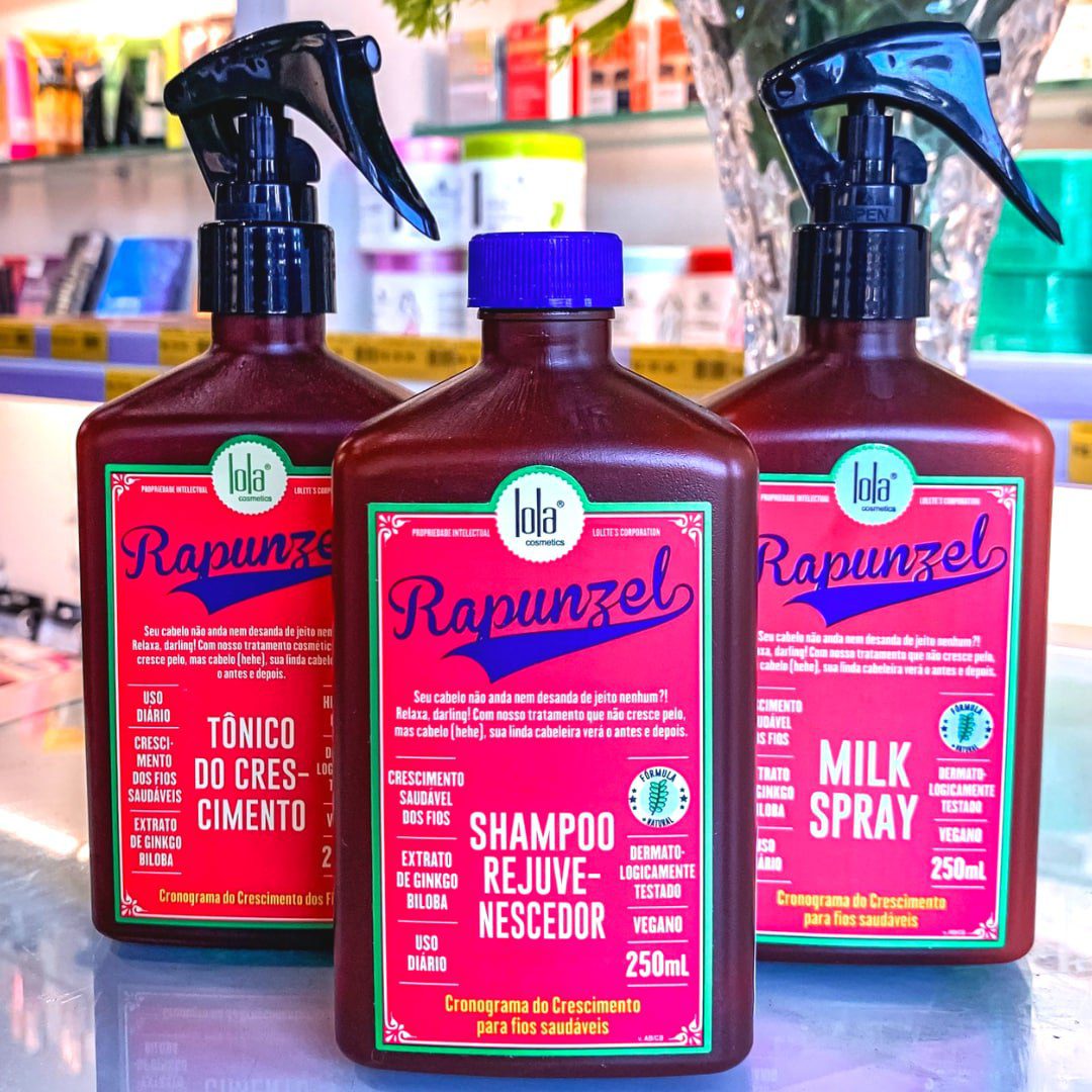 Kit Lola Rapunzel: Shampoo + Tônico + Leave in na Amazon