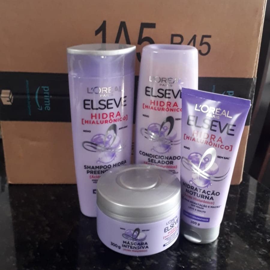 Kit L’Oréal Paris Elseve Hidra Hialurônico – Shampoo + Condicionador + Tratamento + Creme Noturno na Amazon