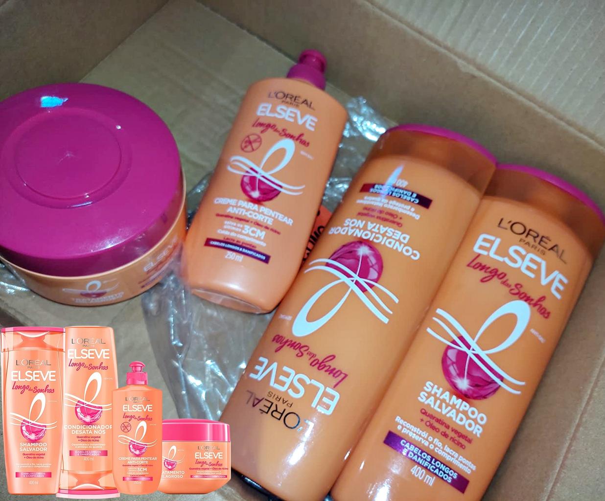 Kit L’Oréal Paris Elseve Longo dos Sonhos – Shampoo + Condicionador + Tratamento + Creme de Pentear na Amazon