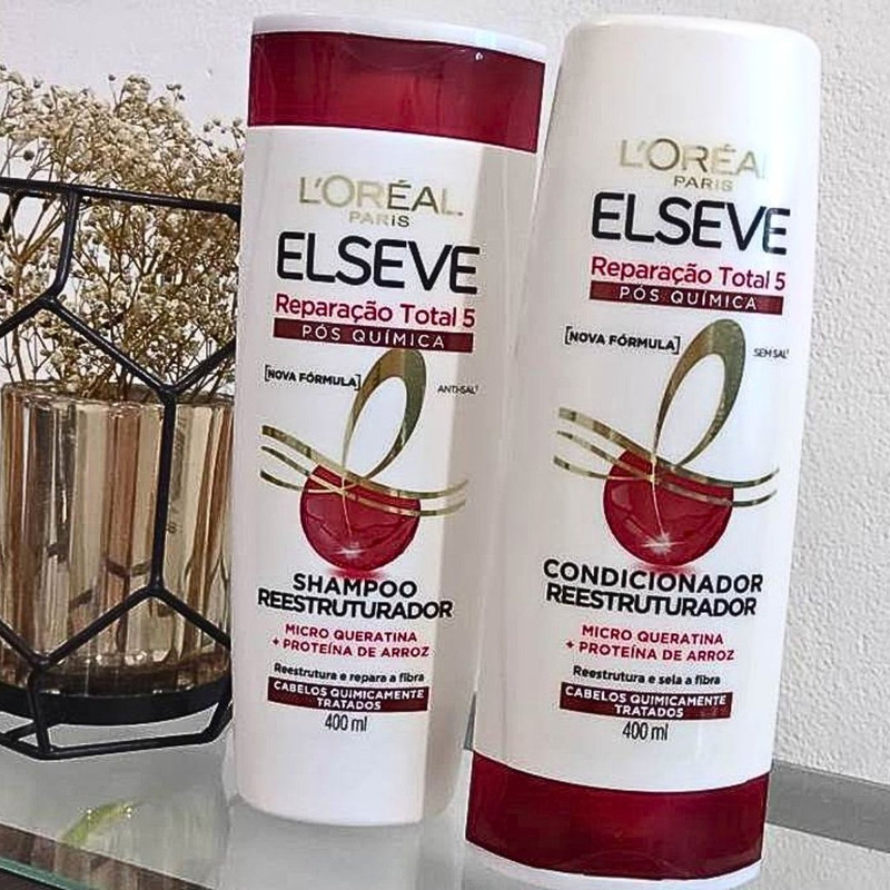 Kit L’Oréal Paris Shampoo 400ml + Condicionador 400ml Elseve Reparação Total 5. na Amazon