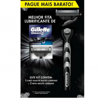 Kit Mach3 Carbono 1 Cabo + 2 Refis, Higiene Pessoal na Amazon
