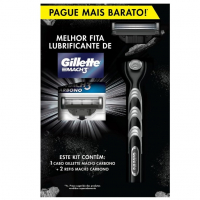 Kit Mach3 Carbono 1 Cabo + 2 Refis, Higiene Pessoal na Amazon