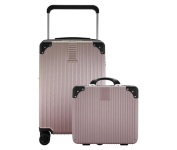 Kit Mala de Bordo Gladiador Wide E1 ABS 10kg TSA com Frasqueira (Rose Gold) na Amazon