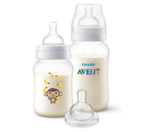 Kit Mamadeiras Anti-colic 260ml Macaco e 330ml + Bico T4 6m+ na Amazon