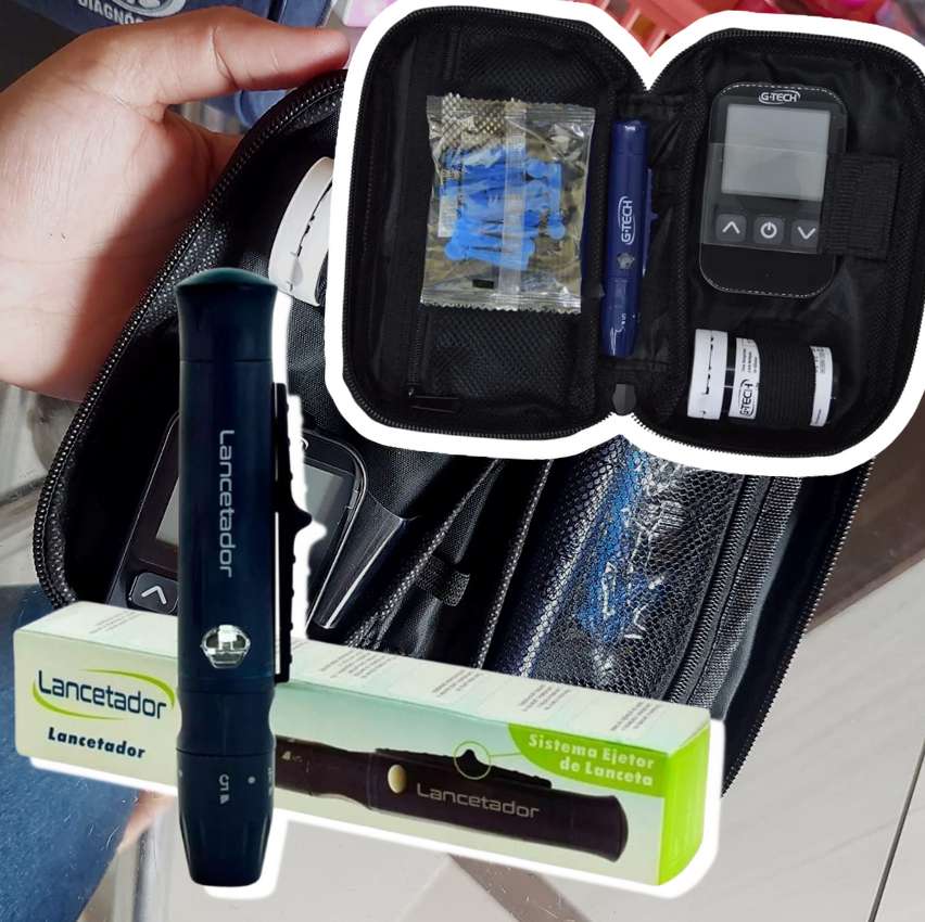 Kit Medidor Glicemia Gtech + 10 Tiras + 10 Lancetas Completo na Amazon