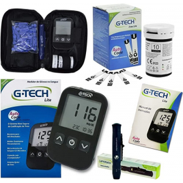 Kit Medidor Glicemia Gtech + 10 Tiras + 10 Lancetas na Amazon