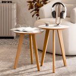 Kit Mesa Apoio e Lateral de Sofá Retrô Classic com 3 Pernas Decoração na Amazon