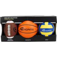 Kit Mini Bolas Esportivas Adams Com 3 Unidades - Basquete Futebol Americano E Vôlei na Centauro