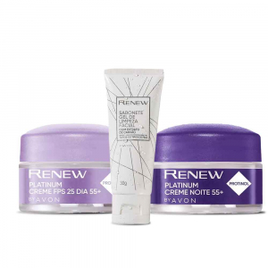 Kit Mini Renew Platinum Creme FPS 25 Dia + Noite na Avon