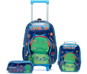 Kit Mochila de Rodinhas Dinossauro + Estojo + Lancheira Térmica na Amazon