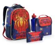 Kit Mochila Super Spider + Estojo + Lancheira + Garrafinha + Chaveiro na Amazon