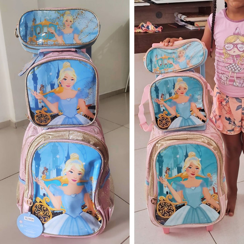 Kit Mochilete G Lancheira e Estojo Princesa Denlex – 1455 na Amazon