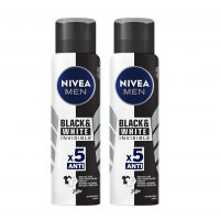 Kit NIVEA Desodorante Aerosol Men Black&White Invisible - 2 Unidades na Amazon