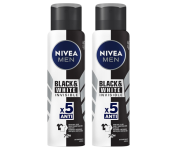 Kit NIVEA Desodorante Aerosol Men Black&White Invisible – 2 unidades na Amazon