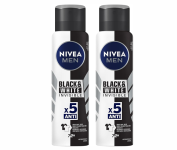 Kit NIVEA Desodorante Aerosol Men Black&White Invisible – 2 unidades na Amazon