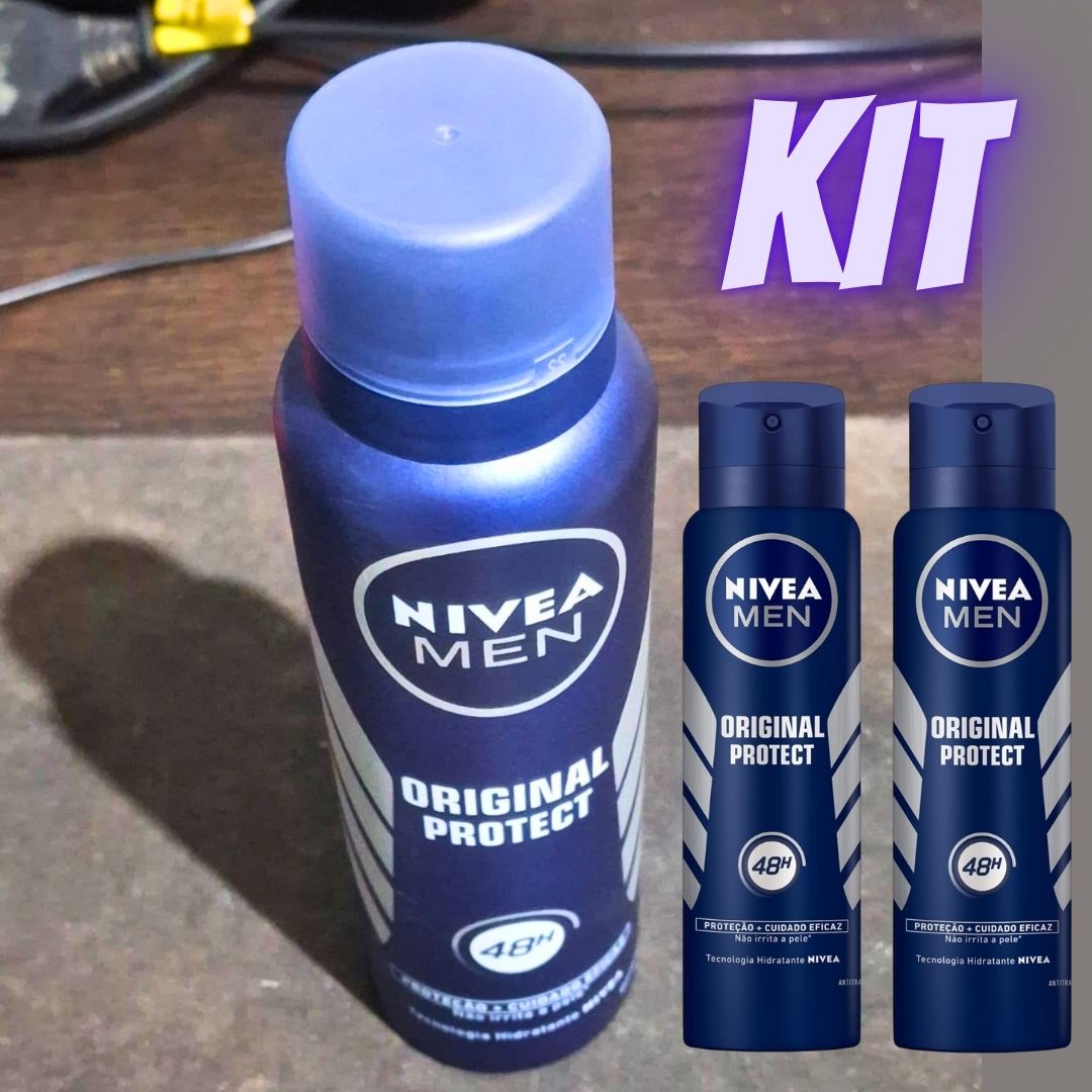 KIT NIVEA Desodorantes Antitranspirante Aerosol Nivea Men Original Protect 48h 150ml – 2 unidades na Amazon